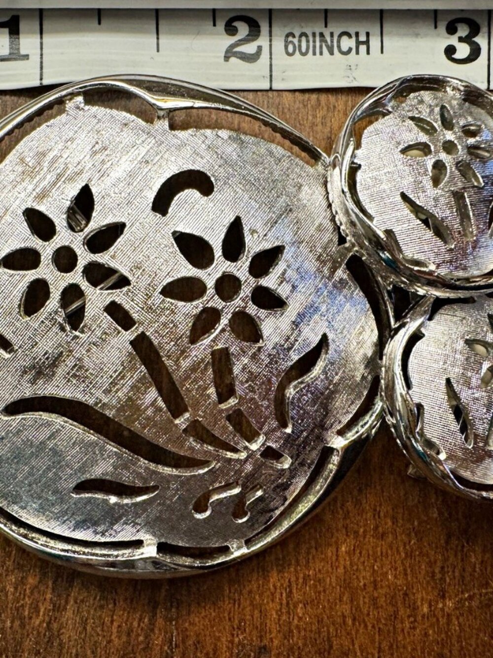 Vintage Sarah Coventry "Silhouette" Brooch & Earrings Parure